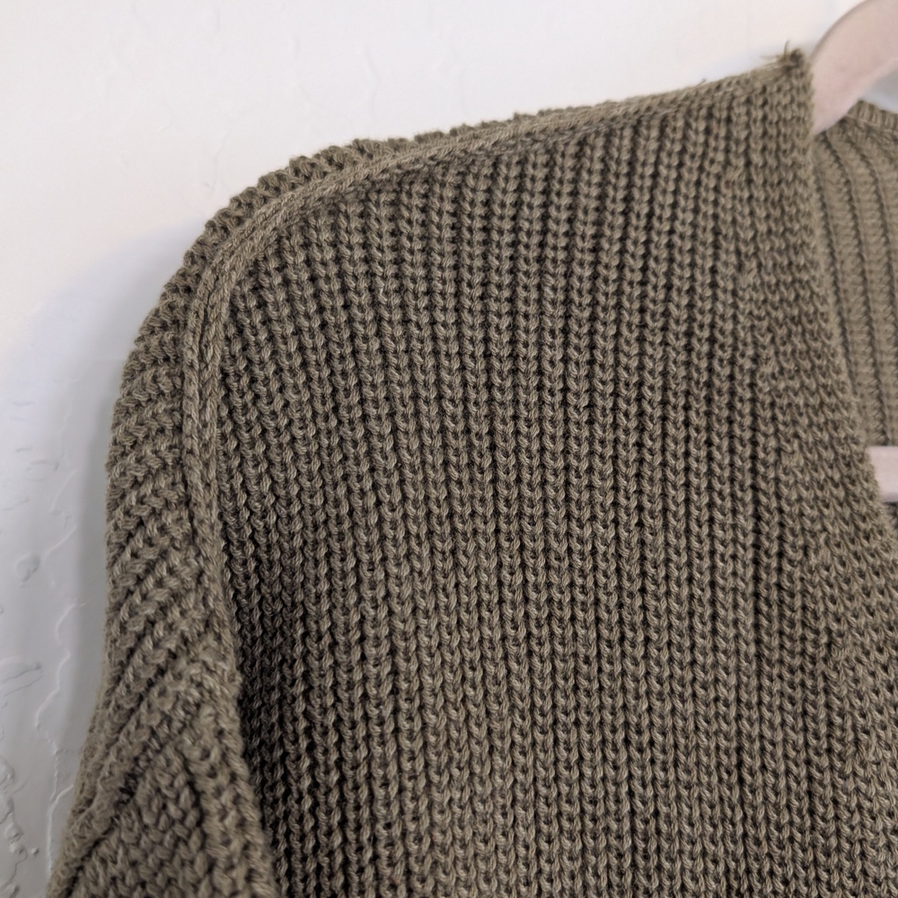 Universal Thread Olive Green Long Open-front Chun… - image 8